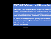 Tablet Screenshot of blue-airlines.com